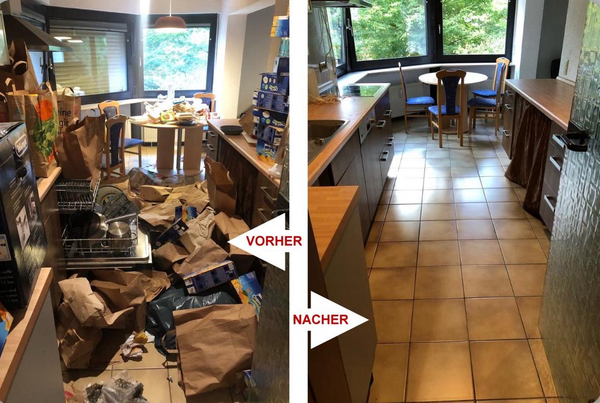 Messie-Wohnungen Reinigung Vorher Nachher